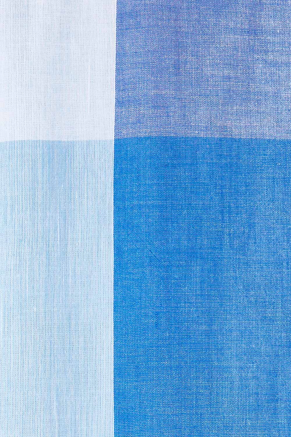 Product shot of the Joy And Laughter Slouch Top in colour Blues (Blue), detail