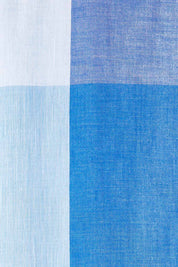 Product shot of the Joy And Laughter Slouch Top in colour Blues (Blue), detail