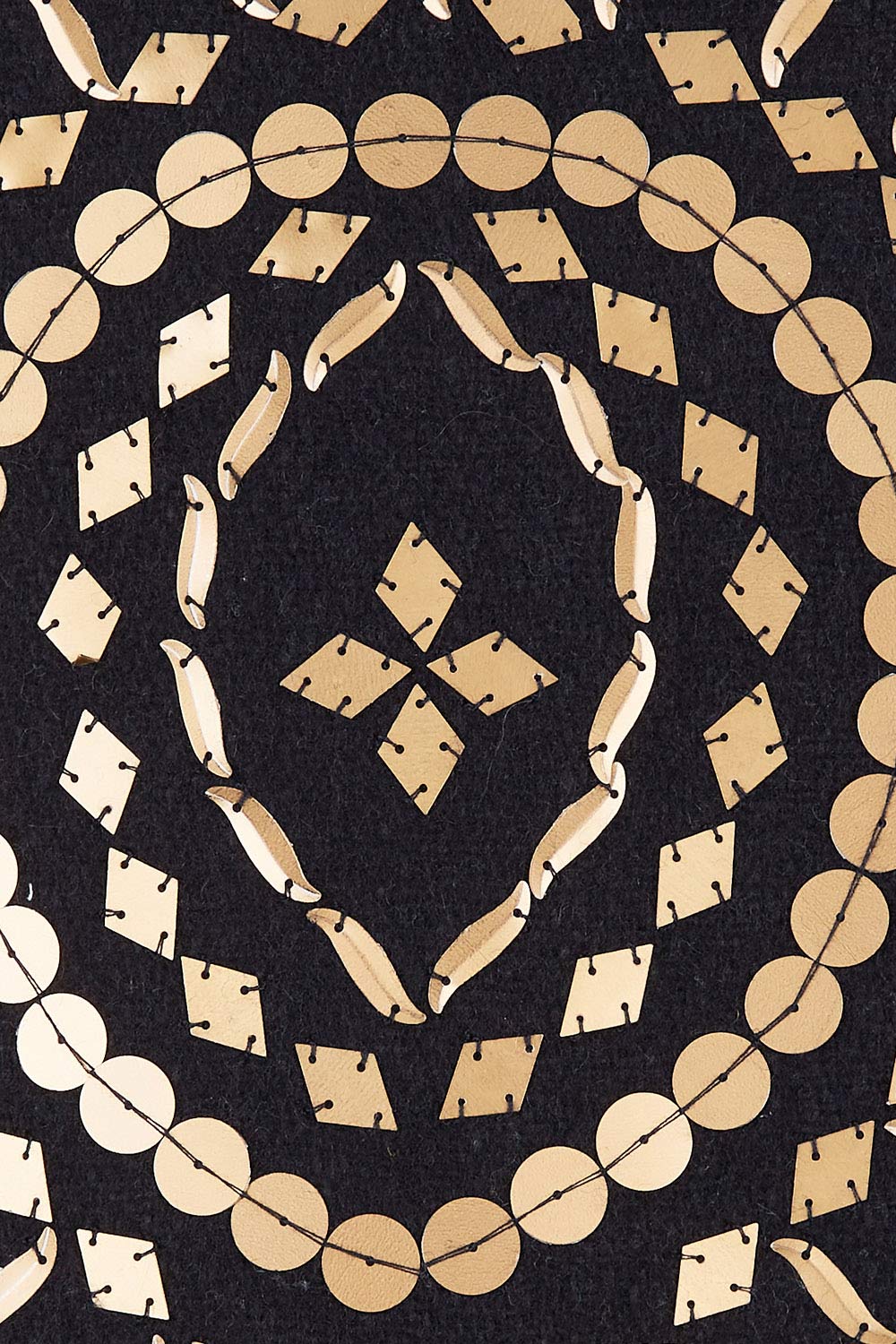 Product shot of the Warm My Heart Applique Jacket in colour Black (Black), detail