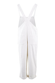 Product shot of the Ready For You Cord Overalls in colour Milk (White), from the back