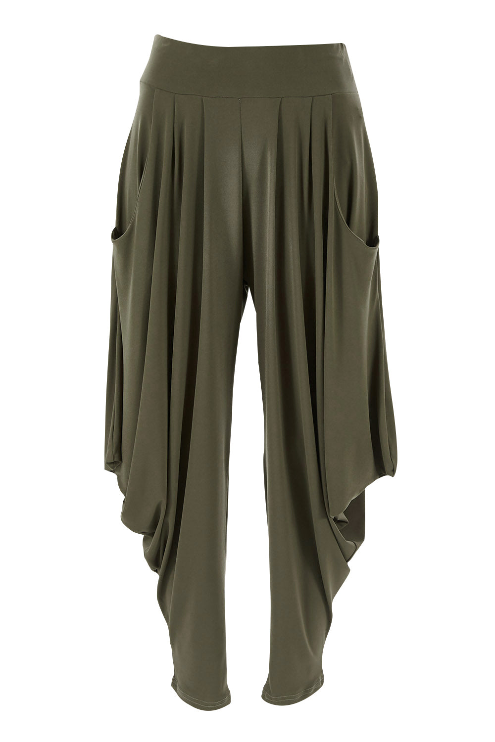 Product shot of The Wanderer In Me Travel Pant in colour Khaki (Green), from the front