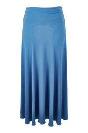 Product shot of The Wanderer In Me Travel Skirt in colour Denim (Blue), from the front
