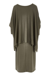 Product shot of The Wanderer In Me Travel Set in colour Khaki (Green), from the back