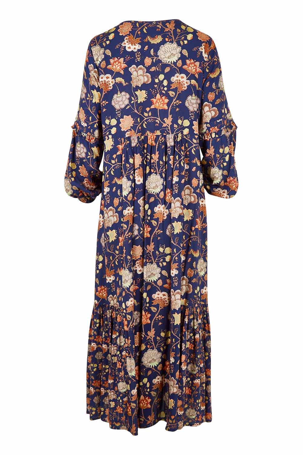 Product shot of the Its Better With You Dress in colour Deepblue (Blue), from the back
