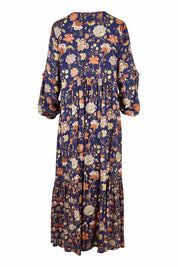 Product shot of the Its Better With You Dress in colour Deepblue (Blue), from the back