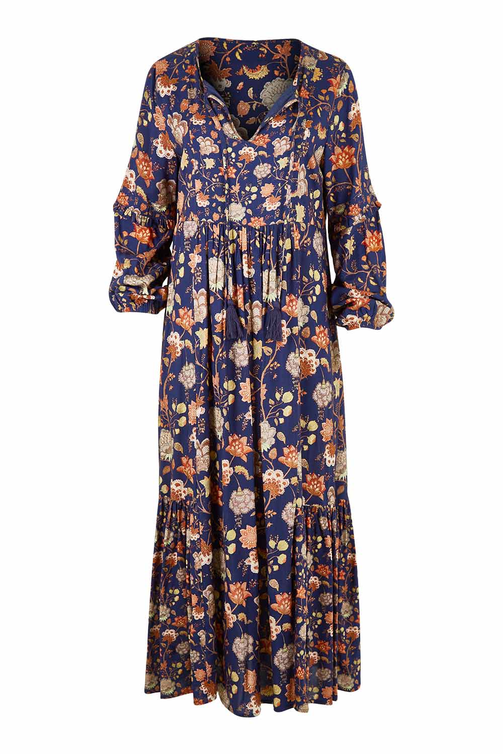 Product shot of the Its Better With You Dress in colour Deepblue (Blue), from the front