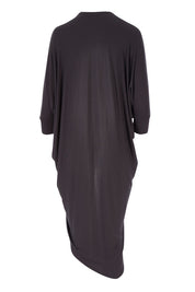 Product shot of the Falling For You Bamboo Cardi in colour Storm (Black), from the back