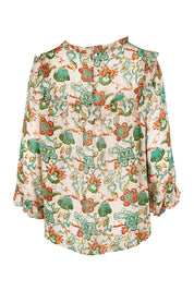 Product shot of the Meet Me At Midnight Blouse in colour Pastel (Pink), from the back