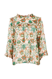 Product shot of the Meet Me At Midnight Blouse in colour Pastel (Pink), from the front
