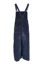 Product shot of the Overall Happiness Cord Dress in colour Frenchnavy (Blue), from the back