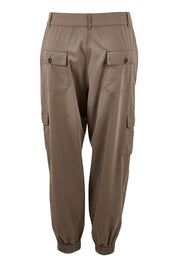 Product shot of the Travel With You Cargo Pants in colour Castle, from the back