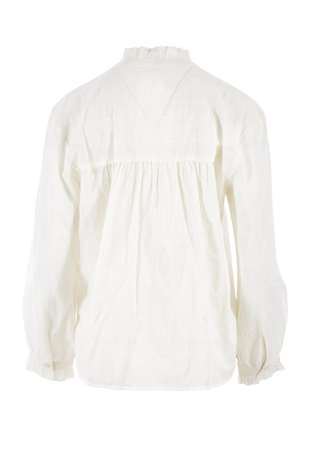 Product shot of the Queen Of My Life Blouse in colour White (White), from the back