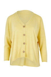 Product shot of the My Boyfriends Slouch Cardi in colour Butter, from the front