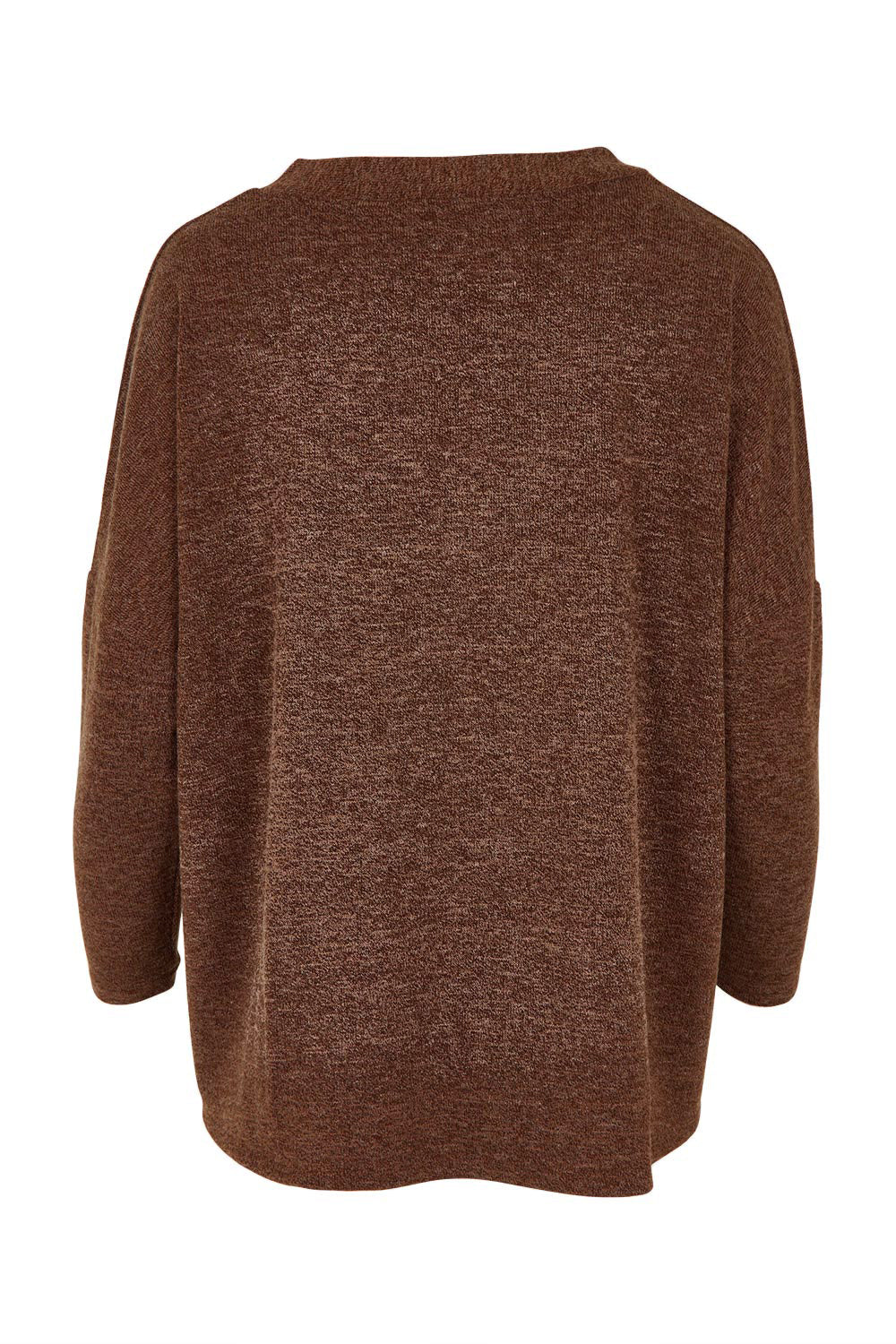 Product shot of the My Boyfriends Slouch Cardi in colour Chocolate, from the back