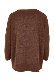 Product shot of the My Boyfriends Slouch Cardi in colour Chocolate, from the back