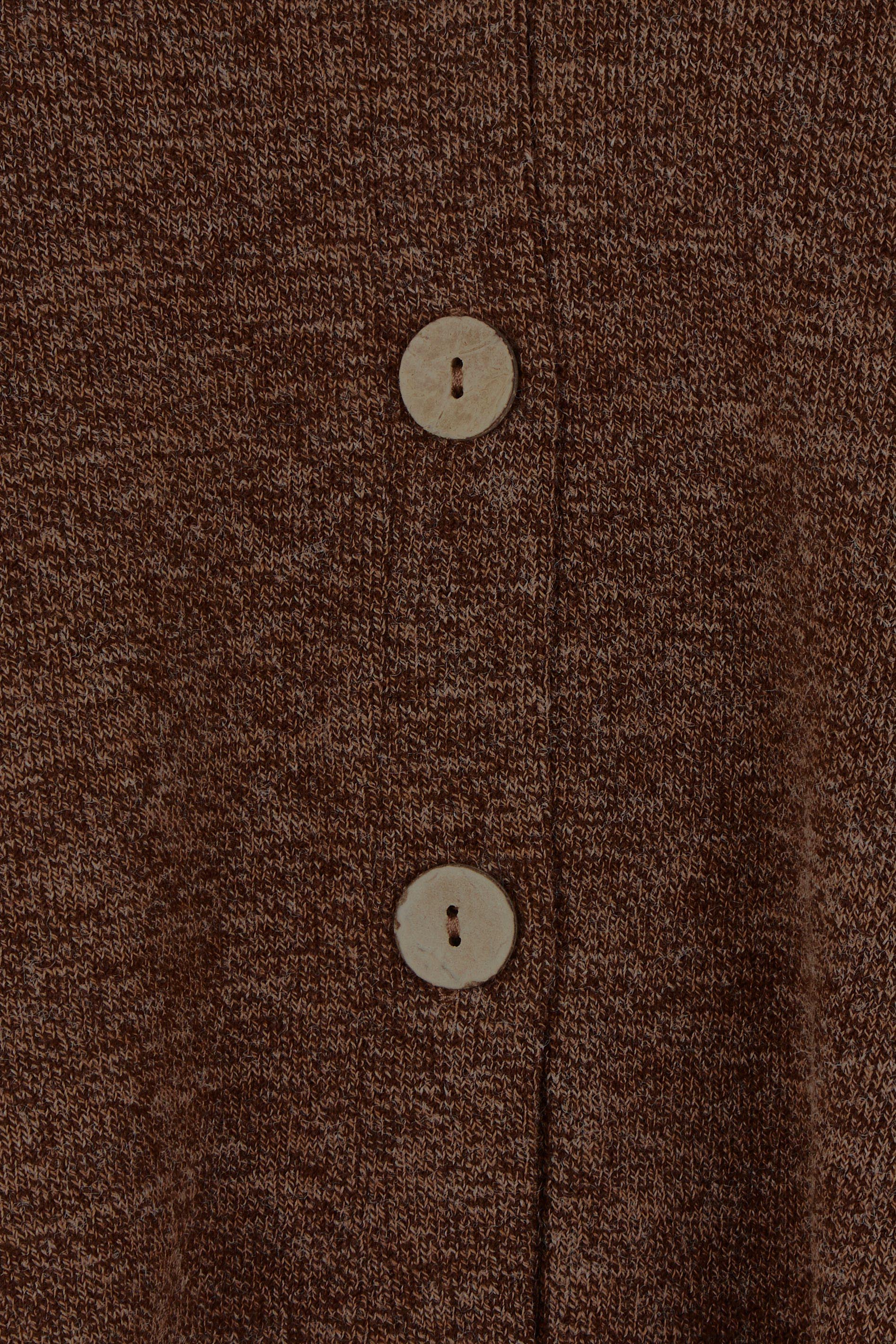 Product shot of the My Boyfriends Slouch Cardi in colour Chocolate, detail