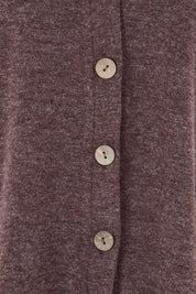 Product shot of the My Boyfriends Slouch Cardi in colour Cocoa, detail