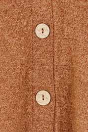 Product shot of the My Boyfriends Slouch Cardi in colour Coffee, detail