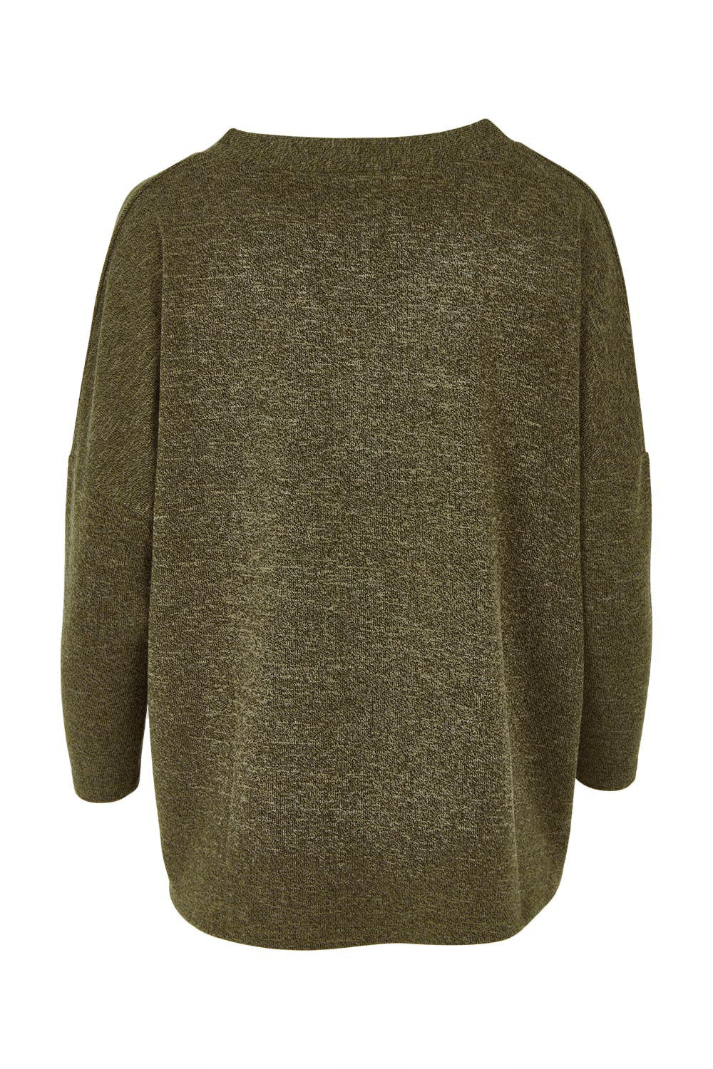 Product shot of the My Boyfriends Slouch Cardi in colour Gum (Green), from the back