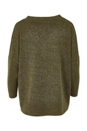 Product shot of the My Boyfriends Slouch Cardi in colour Gum (Green), from the back