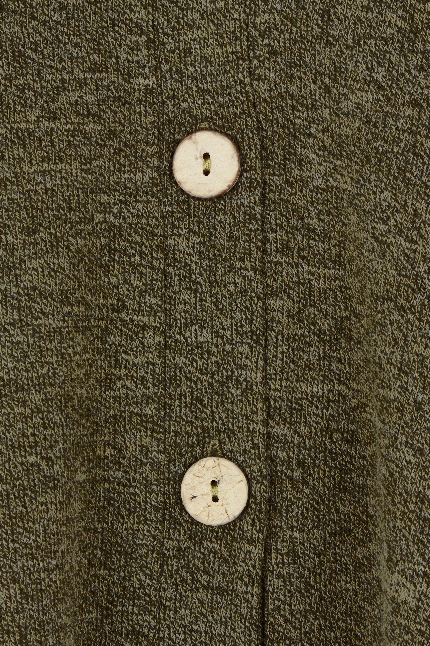 Product shot of the My Boyfriends Slouch Cardi in colour Gum (Green), detail