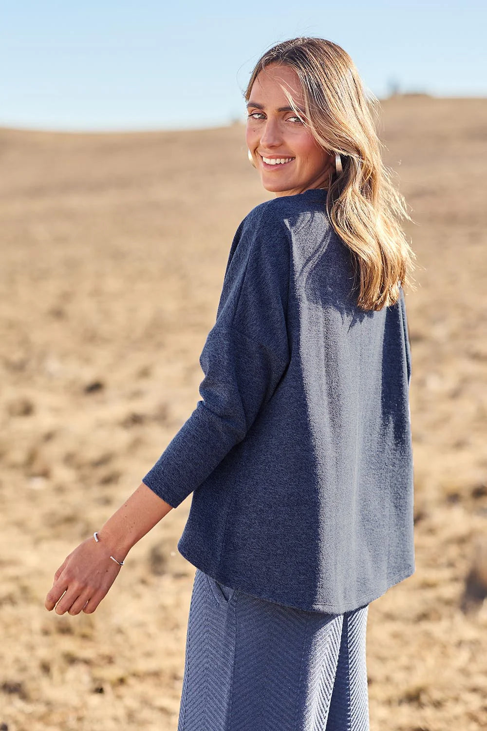 My Boyfriends Slouch Cardi - Indigo
