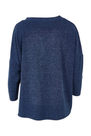 Product shot of the My Boyfriends Slouch Cardi in colour Indigo (Blue), from the back