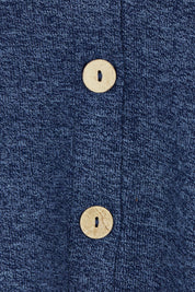 Product shot of the My Boyfriends Slouch Cardi in colour Indigo (Blue), detail