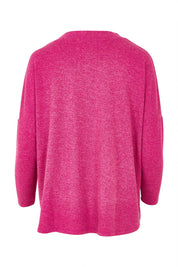 Product shot of the My Boyfriends Slouch Cardi in colour Magenta (Pink), from the back