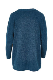 Product shot of the My Boyfriends Slouch Cardi in colour Navy (Blue), from the back
