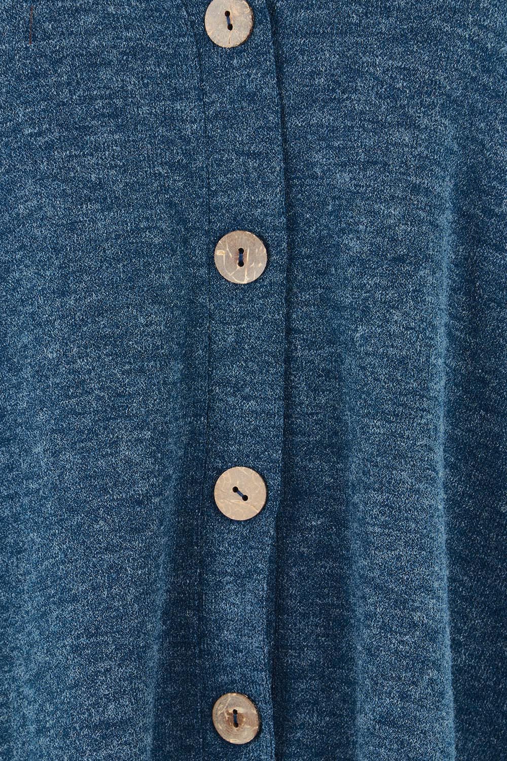 Product shot of the My Boyfriends Slouch Cardi in colour Navy (Blue), detail