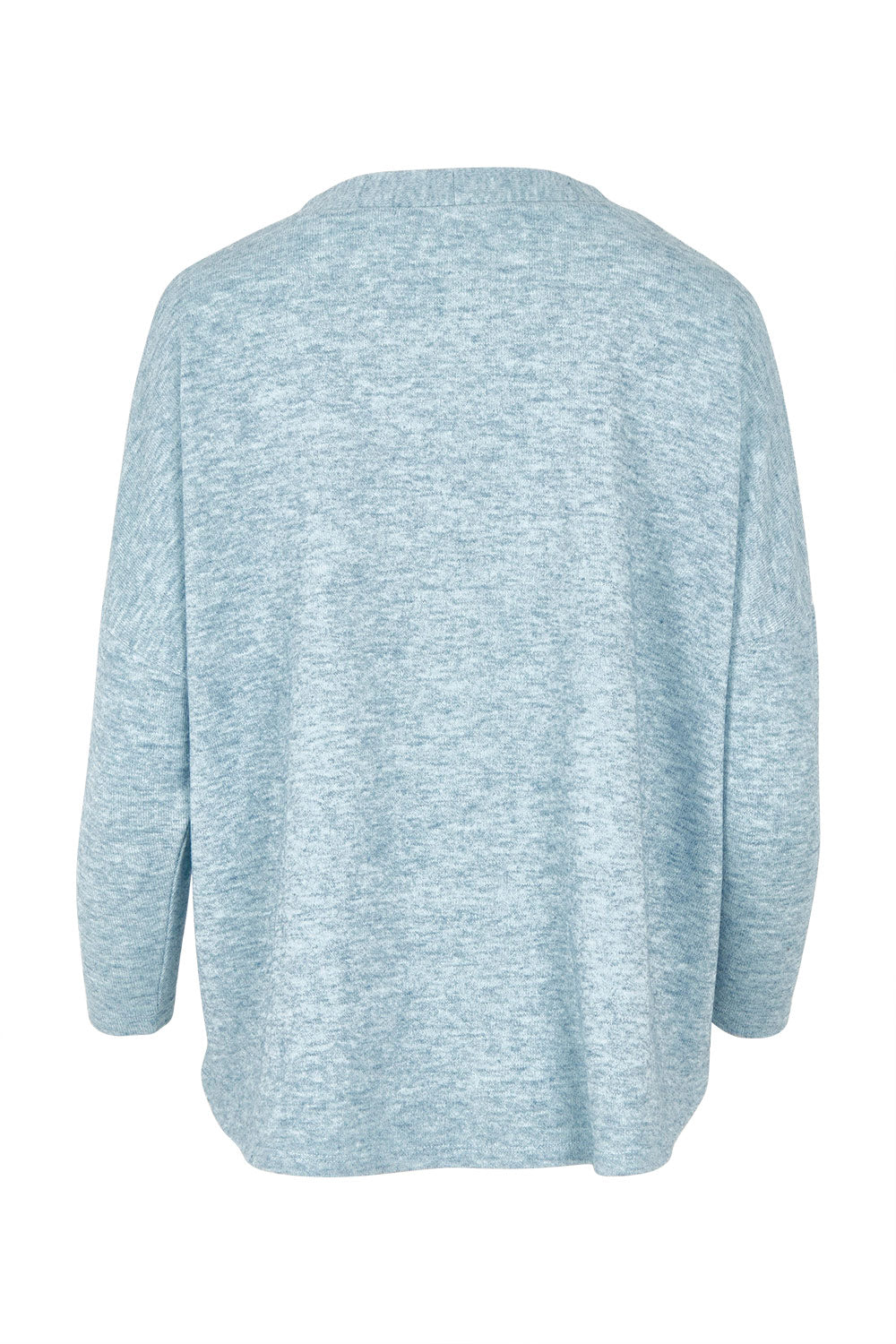 Product shot of the My Boyfriends Slouch Cardi in colour Skymarl (Blue), from the back