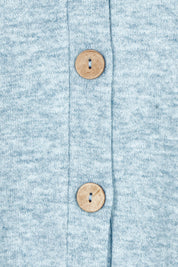 Product shot of the My Boyfriends Slouch Cardi in colour Skymarl (Blue), detail