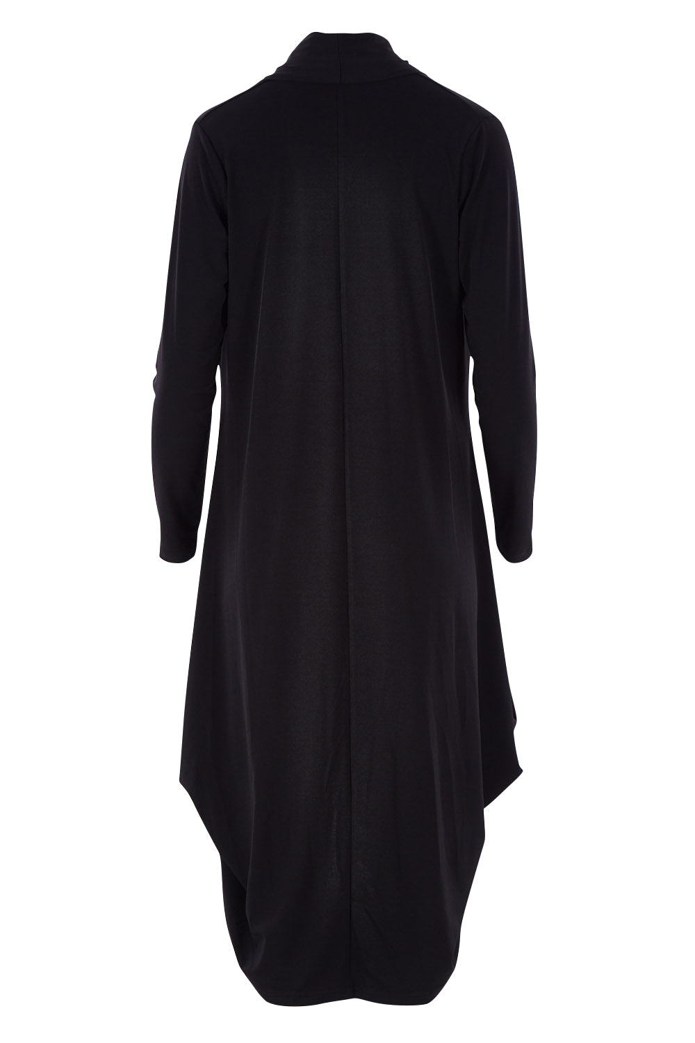 Product shot of The Wanderer In Me Swing Travel Cardi in colour Black (Black), from the back