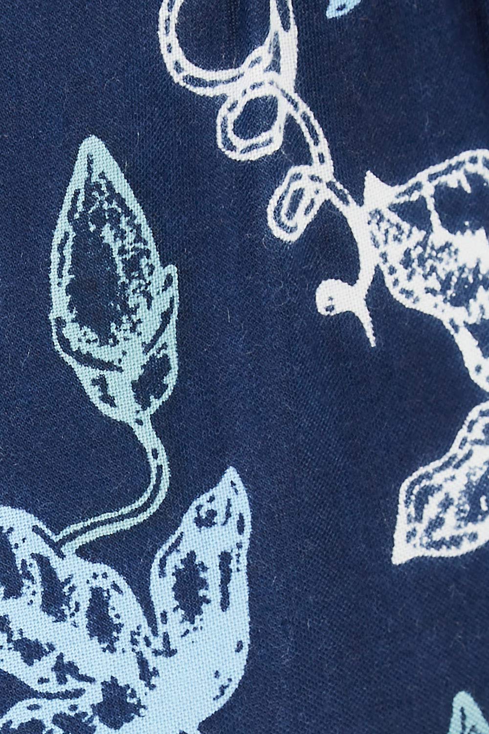Product shot of the My Heart Is Full Flower Pants in colour Deepblue (Blue), detail