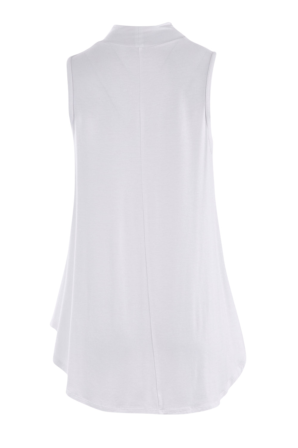 Product shot of the Softly Swinging Bamboo Singlet in colour White (White), from the back