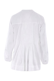 Product shot of the With All My Heart Embroidered Blouse in colour White (White), from the back