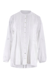 Product shot of the With All My Heart Embroidered Blouse in colour White (White), from the front