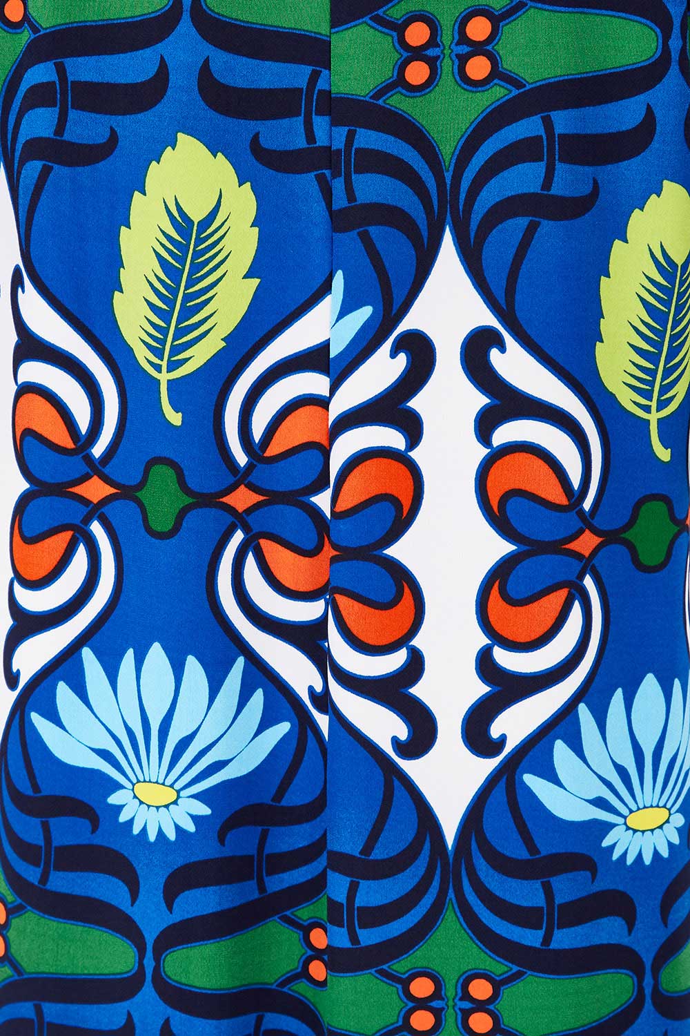 Product shot of the Free Falling Top in colour Royal (Blue), detail