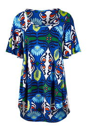 Product shot of the Free Falling Top in colour Royal (Blue), from the front