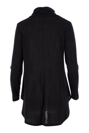 Product shot of the Falling For You Skivvy Tunic in colour Black (Black), from the back