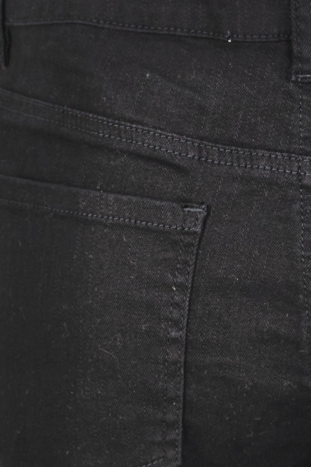 Product shot of the Youre Always There For Me Plain Boyfriend Shorts – Black in colour Black, showing detail