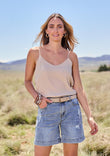 Youre Always There For Me Boyfriend Shorts - Denim