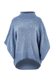 Product shot of the Addicted To You Sweater in colour Denim (Blue), from the front