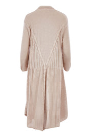 Product shot of the Starlit Night Cotton Cardi in colour Latte, from the back