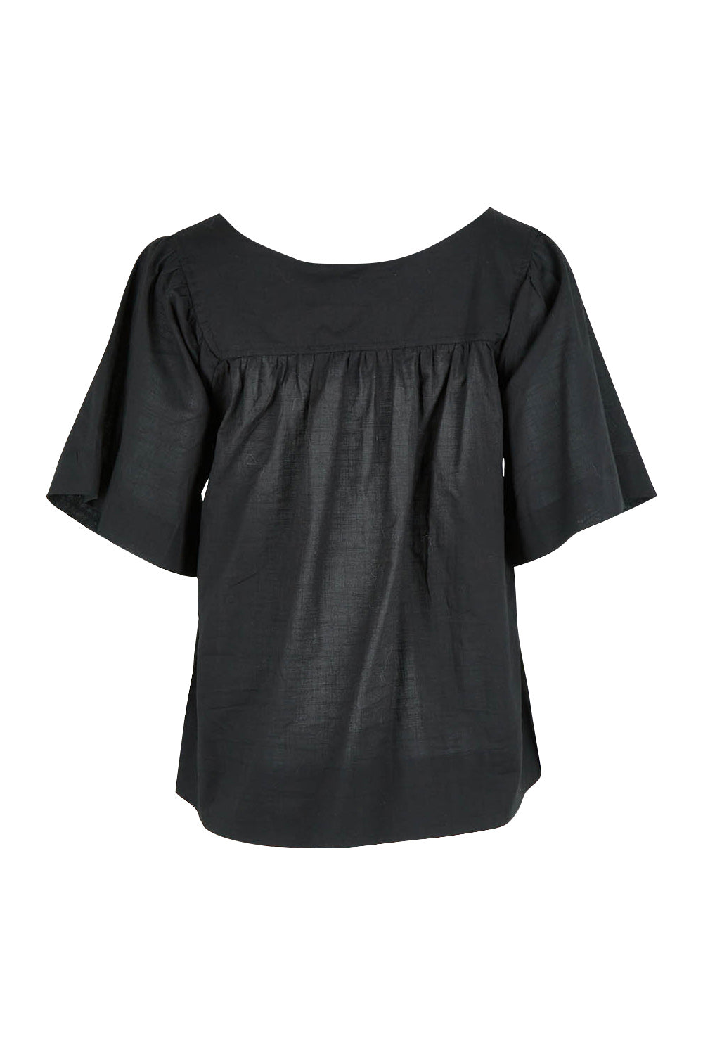 Product shot of the Freya Top in colour Black (Black), from the back