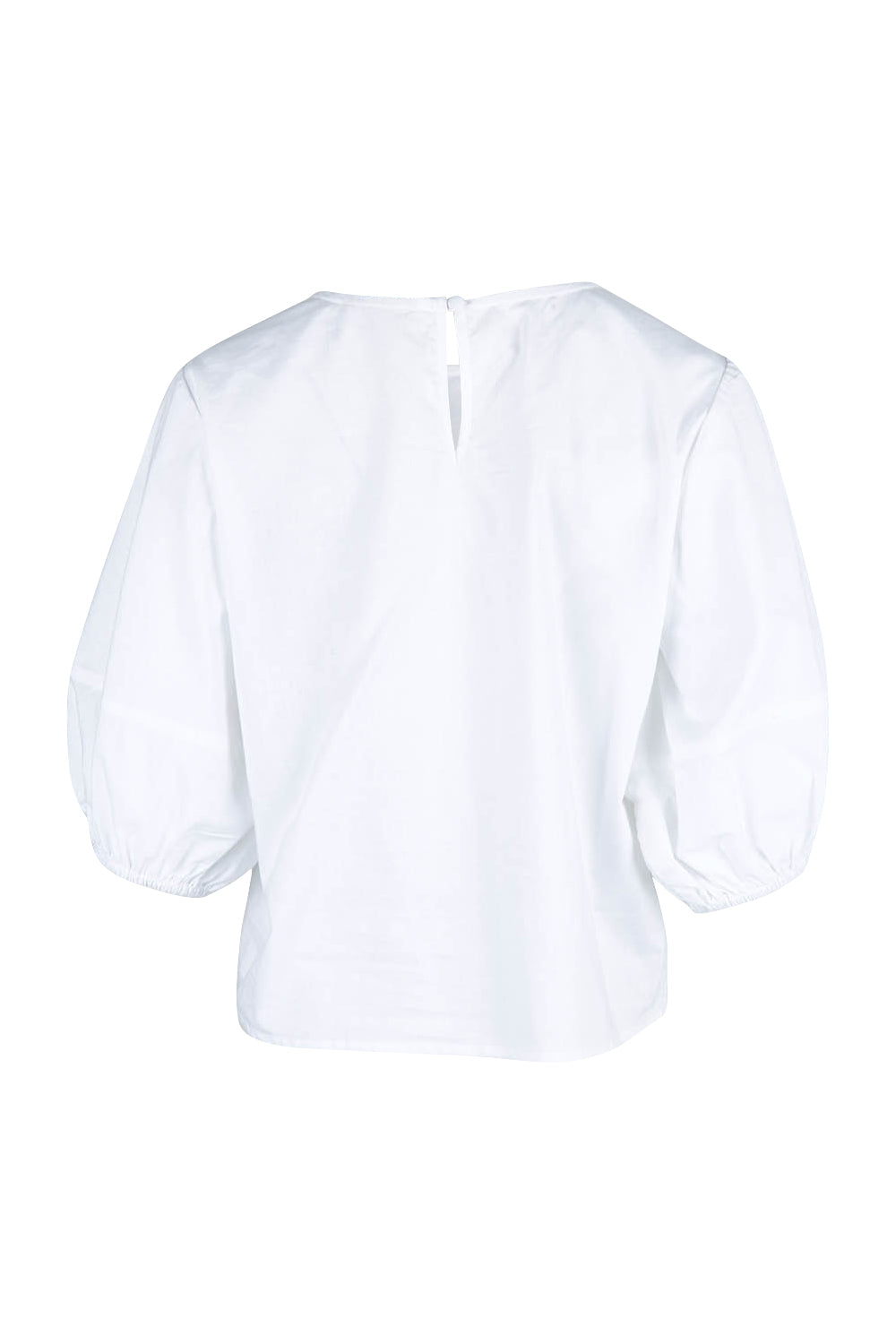 Product shot of the Ava Top in colour White (White), from the back