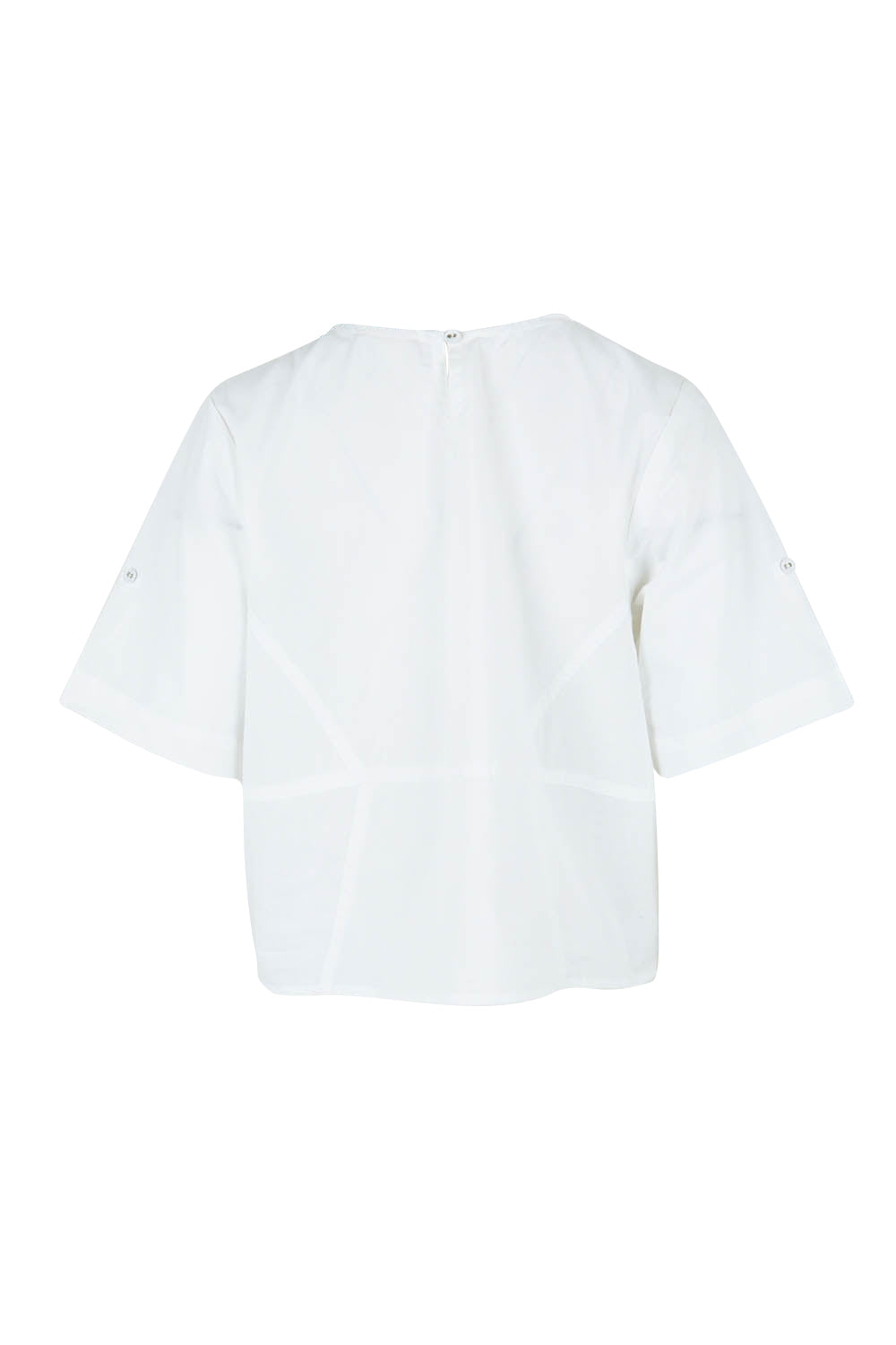 Product shot of the Guru Cotton Top in colour White (White), from the back