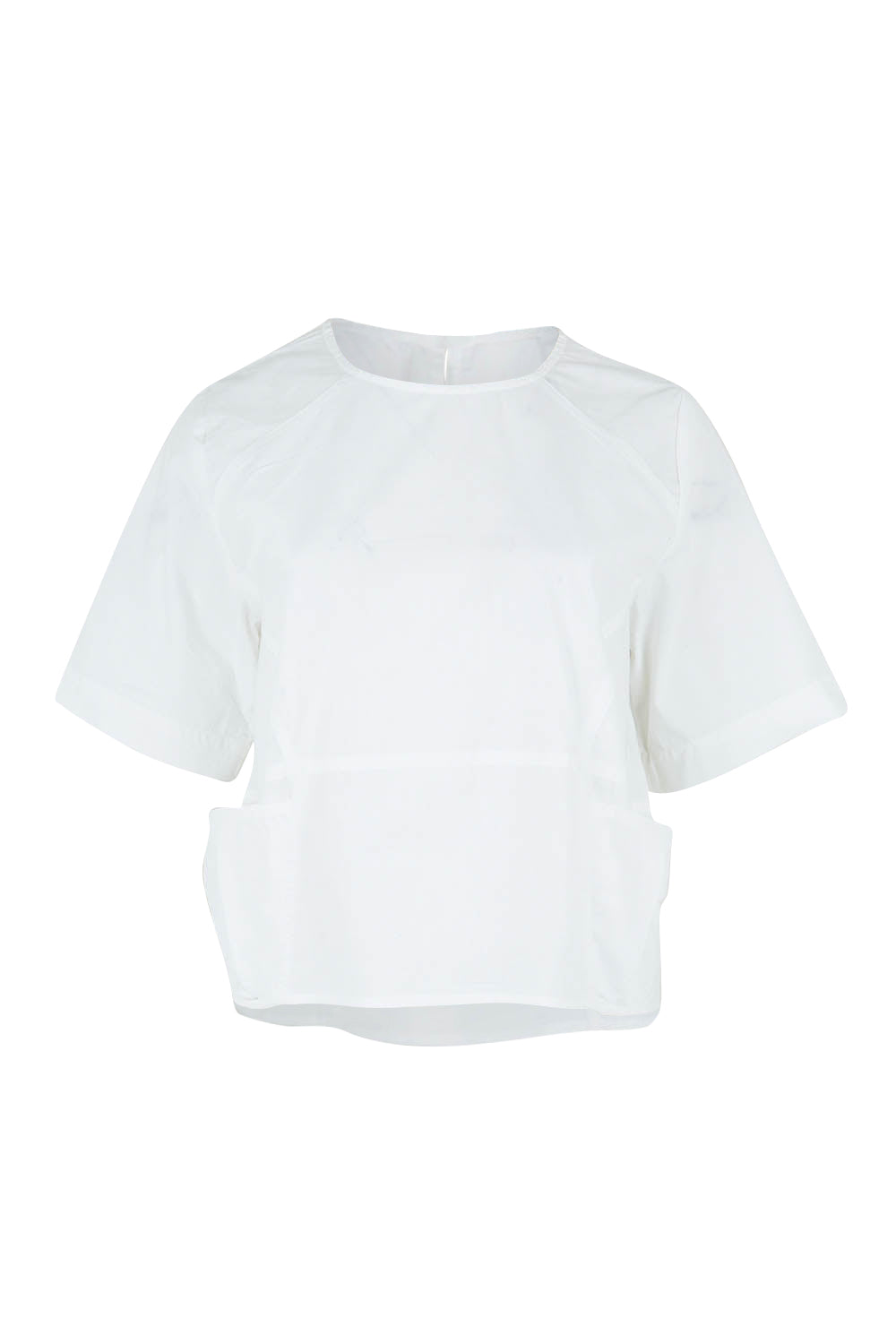 Product shot of the Guru Cotton Top in colour White (White), from the front