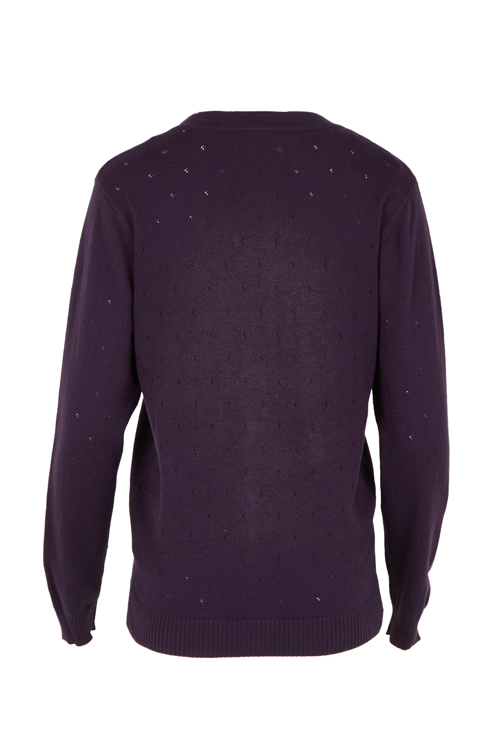 Lora Cotton Cardigan - Aubergine